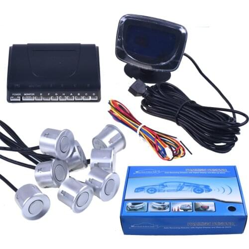 2017 LCD display car parking sensor 8 sensors parktronic electromagnetic simple car parking system