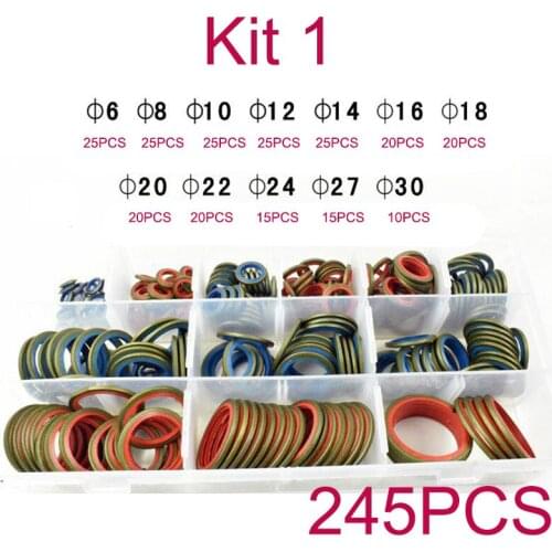 245pcs M6/8/10/12/14/16/18/20/22/24/27/30 Washers for repair Half thread or all-thread high pressure tubing seal