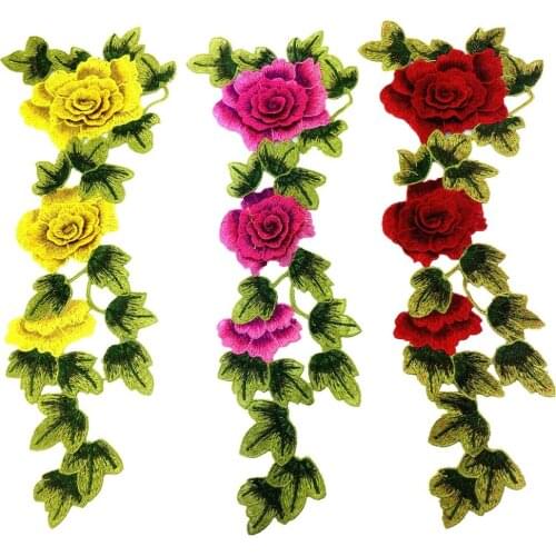 3D Flower Patches for Clothing Applique Embroidery Flower Patches for Clothing Parches Bordados Flores Patch