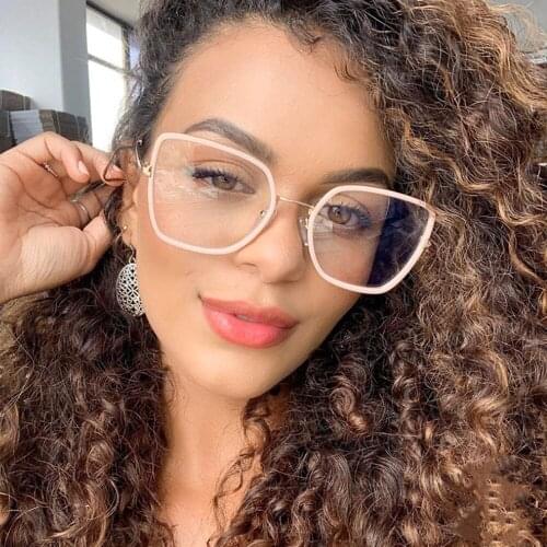 80091 TR90 Anti-blue Light Big Frame Glasses Frame Spring Legs Men Women Optical Fashion Computer Eyeglasses