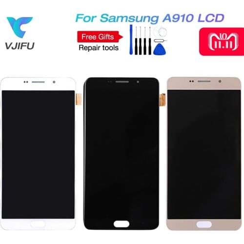 AMOLED A9 lcd Display for SAMSUNG Galaxy A9 pro LCD Screen Touch Digitizer 2016 A9 Pro A910 A9100 Display Replacement