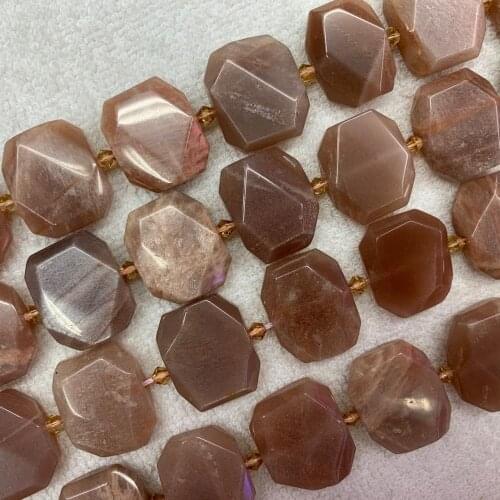 Natural sunstone beads natural gemstone beads DIY loose beads for jewelry making strand 15" wholesale