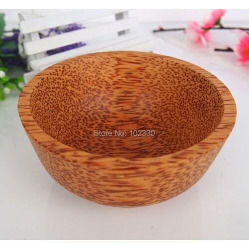 10pcs Coconut Wood Bowl Handmade Tableware Dinnerware Adult Dinner Service No Paint No Wax Children Adult Family Bowls