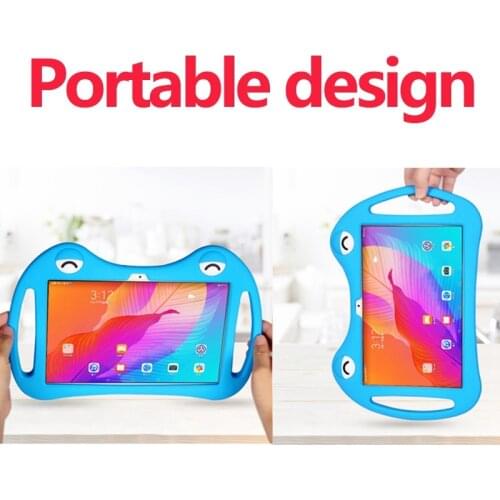 Portable Tablet Case for Huawei Matepad T10 T10S 10.1 9.7 Honor X6 Kid 3D Frog Silicon protector Stand Cover with Pen Slot Funda