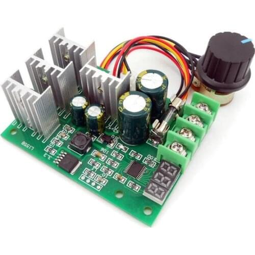 Digital display PWM 30A dc motor speed controller 9~60VDC display 0~100% adjustable drive module