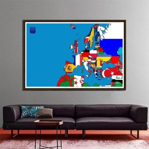 DIY European Map Office Home Wall Decor Map 150x100cm Non-woven Non-Smell Photography Background Photo Studio Backdrop Props