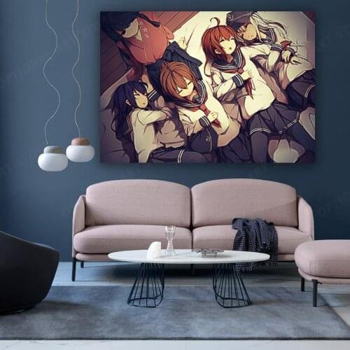 Hd Prints Canvas Painting Anime School Girl Poster Wall Art Decor For Boy Bedroom Home Decor Frame
