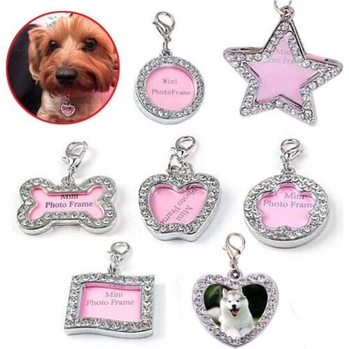 Pet Cat Dog ID Tags Personalized Feet Bone Heart Shape Alloy Dog Tag Handwriting Phone Number Name Address Anti-lost Dog ID Tag