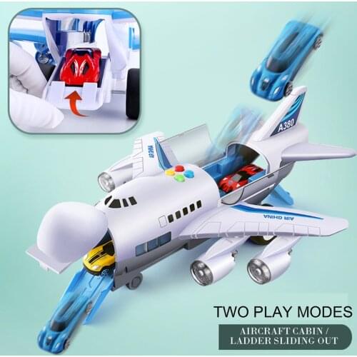 2020 Music Story Simulation Track Inertia Childrens Toy Aircraft Large Size Passenger Plane Kids Airliner Toy Car