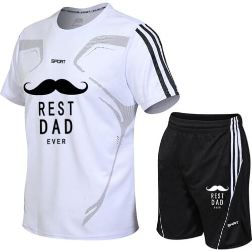 Mens Set Sportswear Kit Short Sleeve Sports Sport Shirt Men Running 2pcs Suit For Soccer Gym Fitness Men T-Shirts+Shorts Sets