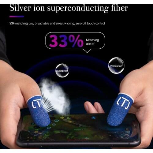 2021 New Gaming Finger Sleeve Breathable Fingertips For PUBG Mobile Games Touch Screen Finger Cots Cover Sensitive Mobile Touch