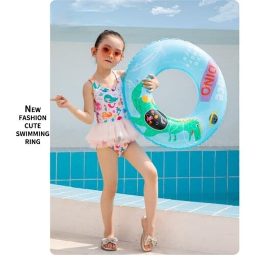 New Dinosaur Baby Inflatable Swimming Ring Swim Circle Pool Floating Cartoon Swim Ring Pool Party Water Beach Toy