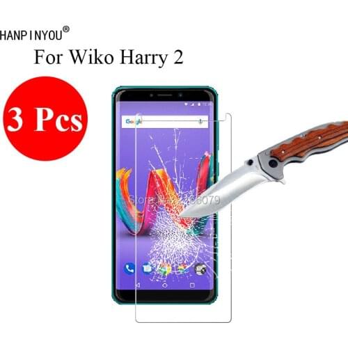 3 Pcs/Lot New 9H 2.5D Tempered Glass Screen Protector For Wiko Harry 2 Harry2 5.45" Protective Film + Clean Tools