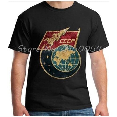 New Vintage Russia CCCP Yuri Gagarin T-Shirt Men Group Team Soviet Retro Tshirt Sputnik Space Exploration Program T Shirt Tee