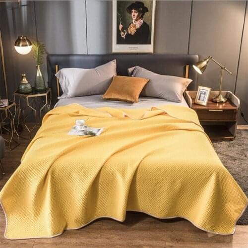 Solid Color Summer Sleeping Mat Bedsheet Bedspreads Air Conditioner Sleeping Blanket For Adult Children Three Size Optional