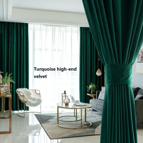 European Dutch Velvet Curtain for Bedroom window Light luxury Curtains for living room Curtains Solid Shading Curtain Custom