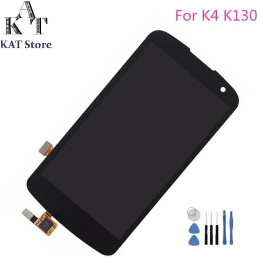 LCD Screen Replacement For LG K4 LTE K120 K130 100% Tested LCD Display Touch Screen Assembly 4.5 inch