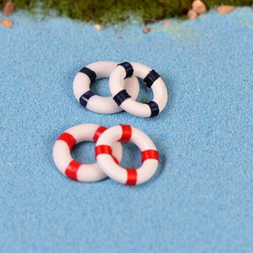 ZOCDOU 1 Piece Life Buoy Ring Swim Swimming Pool Seaside Australia Malaysia Small Statue Figurine Crafts Ornament Miniatures