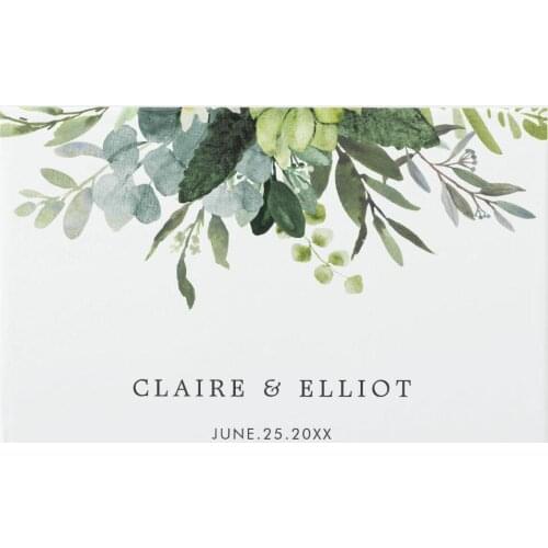 Floral Flower Custom Guestbook,Eucalyptus Green Foliage Wedding Guestbook,Wedding Photo Album,Personalized Greenery Wedding Book
