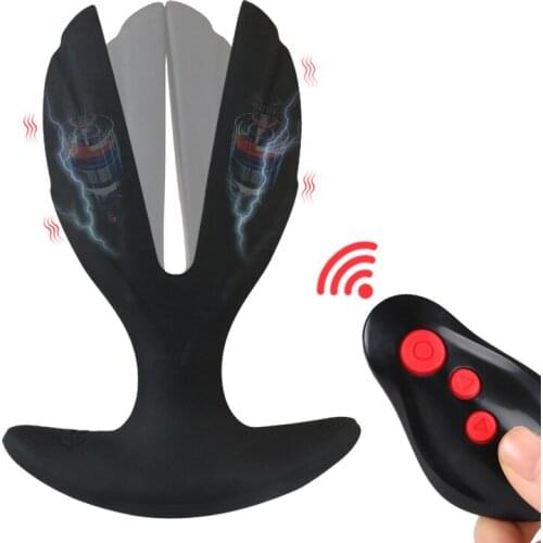 Remote Control Electric Shock Prostate Massage Vibrators Anal Plug Anal Expansion huge Butt Plug Big Anal Sex Toy For Man Woman