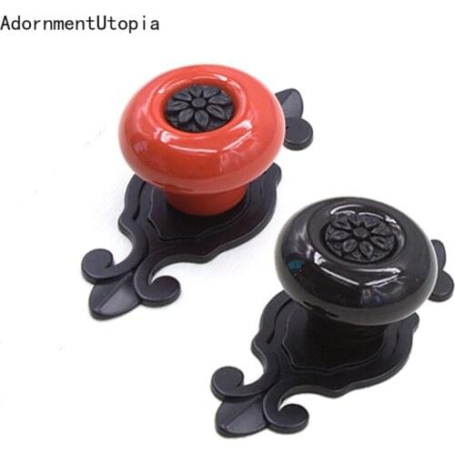 2PCS Vintage Furniture Handles Ceramic Cabinet Knobs and Handles Door Cupboard Drawer Kitchen Pull Handles Furniture Fittings