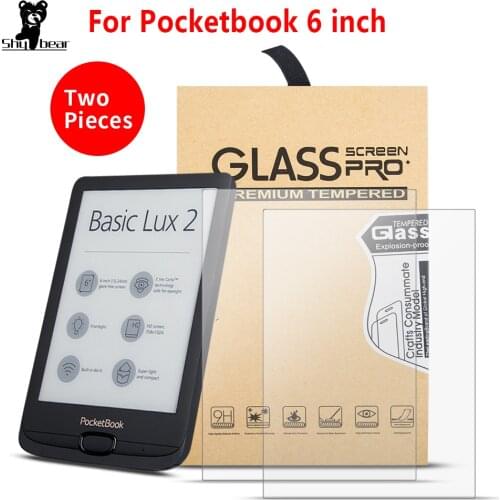 2PCS/Lot Tempered Glass for Pockectbook 616/624/626/632/627 Screen Protector Film for Pocketbook 6'' touch lux 4