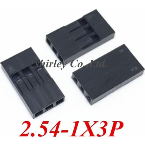 200PCS 2.54mm 3Pin 3P Dupont Connector Dupont Housing Plastic Shell Plug Dupont Jumper Wire Cable Pin Header