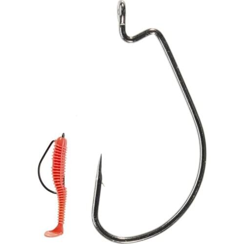 30Pcs Barbed Crank Hook Lure Worm Bait Outdoor Fishing Tools Tackle Accessories