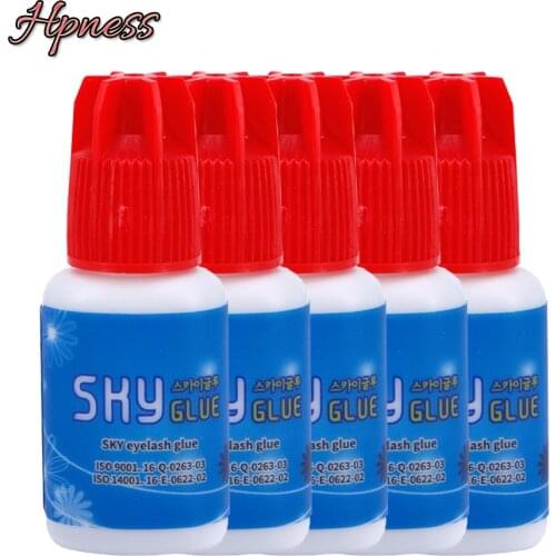 5 Bottle Professional Eyelash Extension S+ Sky Glue Free Design Of Your LOGO/Label Eyelash Glue 5ml From Korea Last Over 6 Weeks