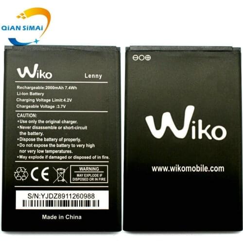 QiAN SiMAi 1800mAh New 100% High Quality LENNY Battery for Wiko LENNY Mobile Phone + Track Code