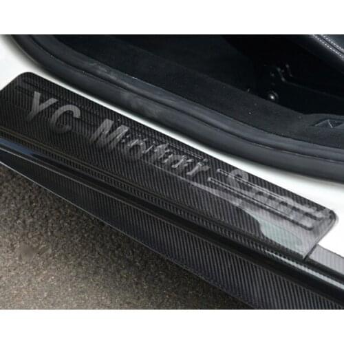 Car Accessories Dry Carbon Fiber Door Sill 2pcs Fit For 2010-2014 F458 Italia Coupe & Spider Kick Step Panel Door Sill
