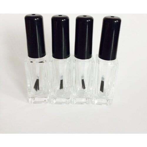 Free Shipping 10pcs/lot 8ml/cc Make Tool Empty Glass Nail Polished Cosmetic Containers Nail Glass Bottle with Brush Wholesale