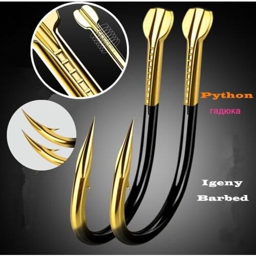 Black Python Fishing hooks Japan Super hard 30pcs 100pcs Barbed Barbless Feeder Carp Fly Assist Fish hook Tool Pesca Sea Needles