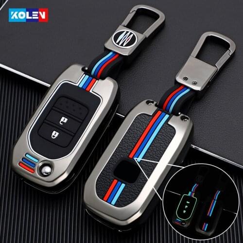 Zinc alloy Car Remote Key Cover Case Shell Fob For Honda Civic CR-V Accord HR-V Crider Odyssey Jade Jazz Car Key Protector Shell