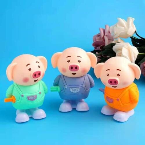 Color By Random Baby Kids Clockwork Cartoon Jump Piggy Pull Back Cute Animals Toy Gifts For Children Boys And Girls Toys Age