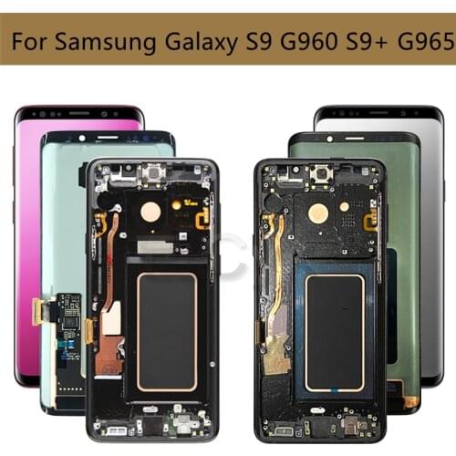 For SAMSUNG Galaxy S9 LCD Display S9 Plus Touch Screen G960 LCD Screen Digitizer Assembly G965 with Burn Shadow