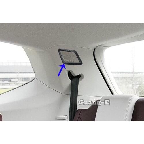 For VW Volkswagen Teramont Atlas 2017 2018 2019 2020 ABS Chrome A Column Audio Speak Window Windshield Side Triangle Lamp Trim