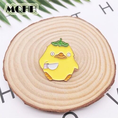 Cartoon Cute Animals Enamel Brooch Duck Little Yellow Duck Alloy Pin Badge Clothes Bag Accessories Woman Jewelry Gift For Kid