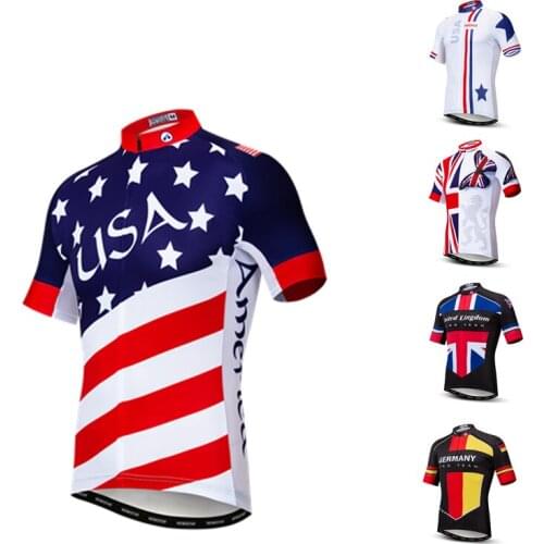 UFOBIKE Cycling Jersey Men Short Sleeve Racing Sports MTB Bike Shirts Bicycle Clothing US UK