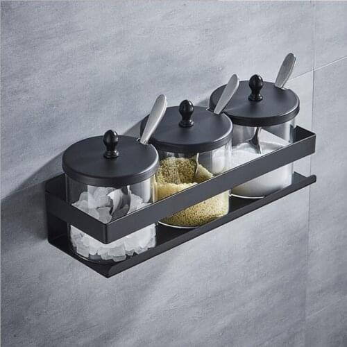 Kitchen Caster Shelf set SUS Shower Shelf Shower Shelf Black Finish Storage Basket Storage Rack kithcen accesories