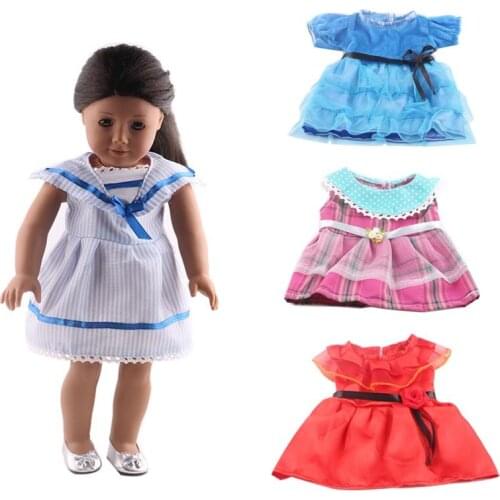 Doll Dress For 18 Inch American&43Cm Baby New Born Doll Our Generation , For Baby Birthday Festival Gift