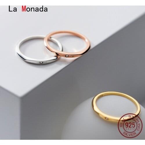 La Monada Star Silver Ring 925 Korean Rings For Women Silver 925 Sterling Jewelry Plain Stylish Rings For Girls Minimalist