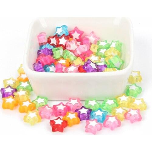 Mixed Pentagram Acrylic Beads In Beads Charm Loose Spacer Beads For Jewelry Making DIY Needlework Bracelet Accessories