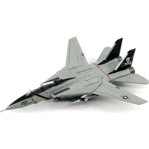 1/144 Scale AF1 USA Navy F14A II Fighter VF-84 AJ201 F14 Aircraft Model Metal Diecast & Toy Airplane Collection Display Souvenir