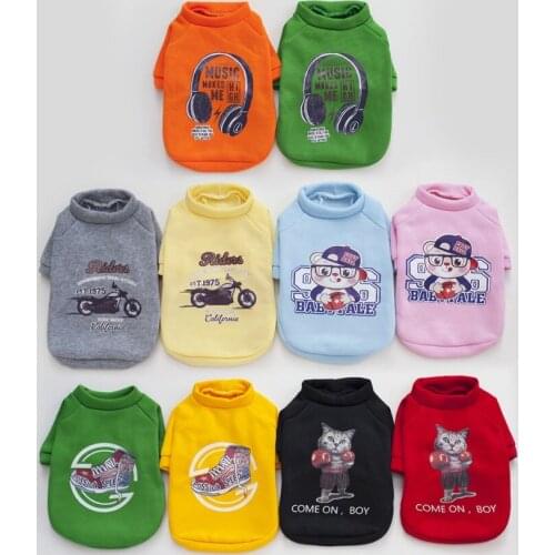 Dog Clothes Winter Warm Pet Dog Jacket Coat Puppy Cartoon Clothing Hoodies For Small Medium Dogs Puppy Yorkshire Outfit XS-2XL