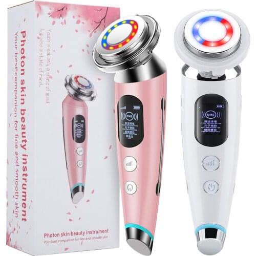 Eye Face Massager Skin Rejuvenation Radio Mesotherapy EMS LED Facial Lifting Sonic Vibration Wrinkle Removal Anti Aging RF Tools