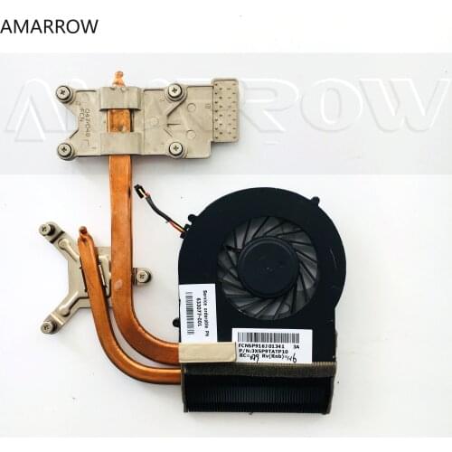 Original for HP pavilion DV6 DV7 dv7-4000 DV6-3000 cooling heatsink with fan 609965-001 633075-001