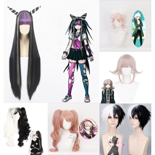 100cm Anime Danganronpa Dangan Ronpa Mioda Ibuki Cosplay Wigs Long Heat Resistant Synthetic Hair Cosplay Wig + Wig Cap