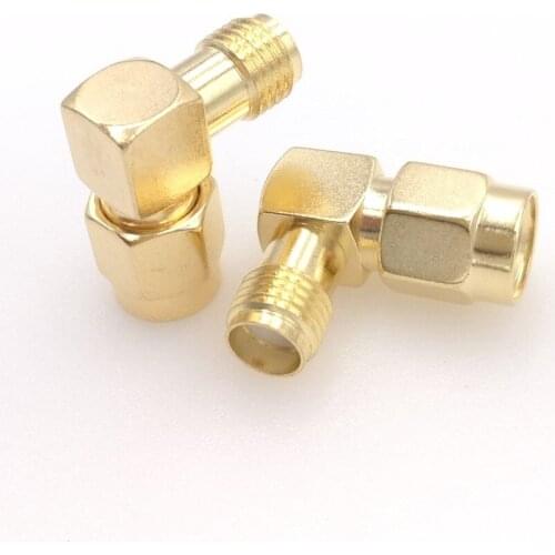 100pcs SMA Female Jack To RP-SMA Male Plug Right Angle Connector Adapter