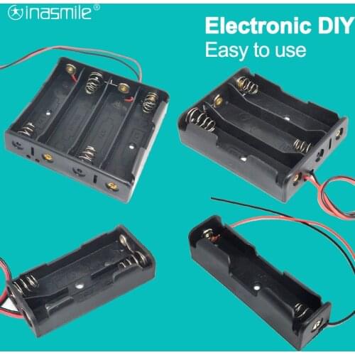 Power bank 1x 2x 3x 4x 18650 Battery Storage Box Case 1 2 3 4 Slot Way DIY Batteries Clip Holder Container With Wire Lead Pin